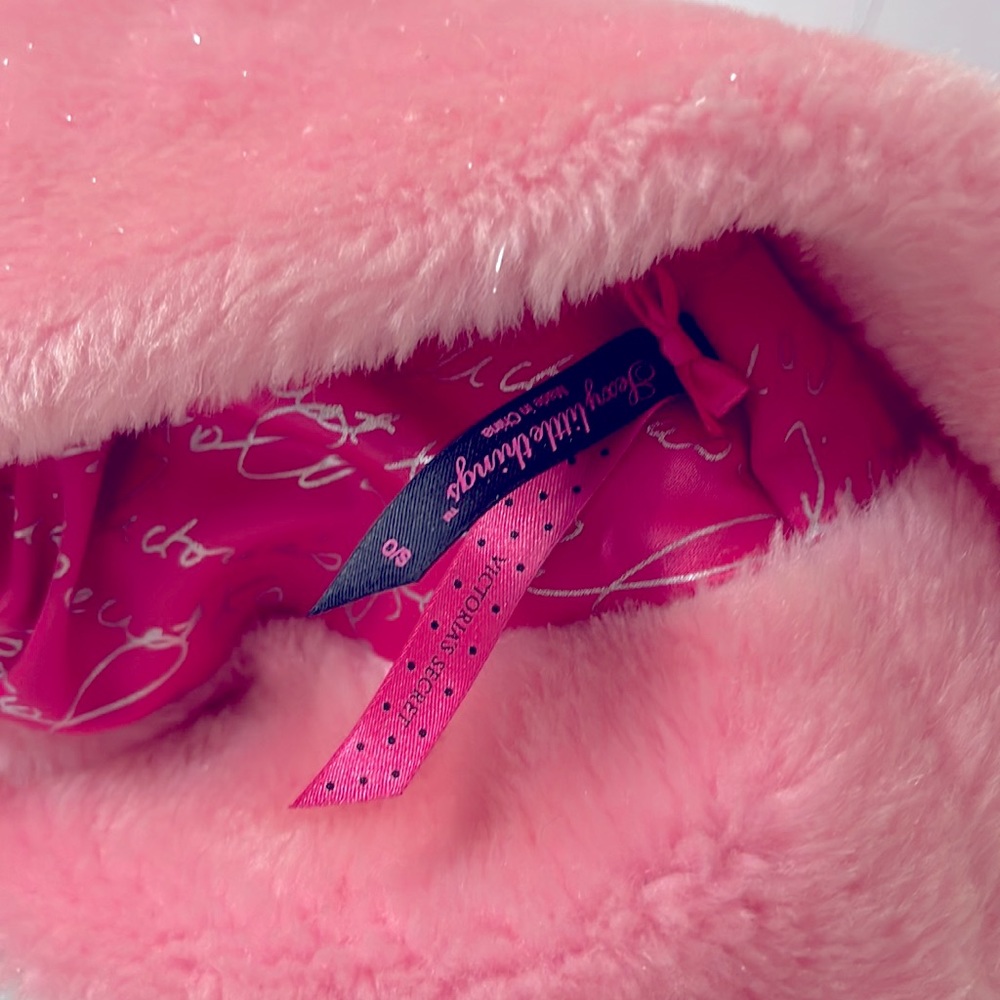 EUC Victorias Secret | Sexy Little Thing Santa Baby pink rhinestone faux fur hat - Picture 3 of 10